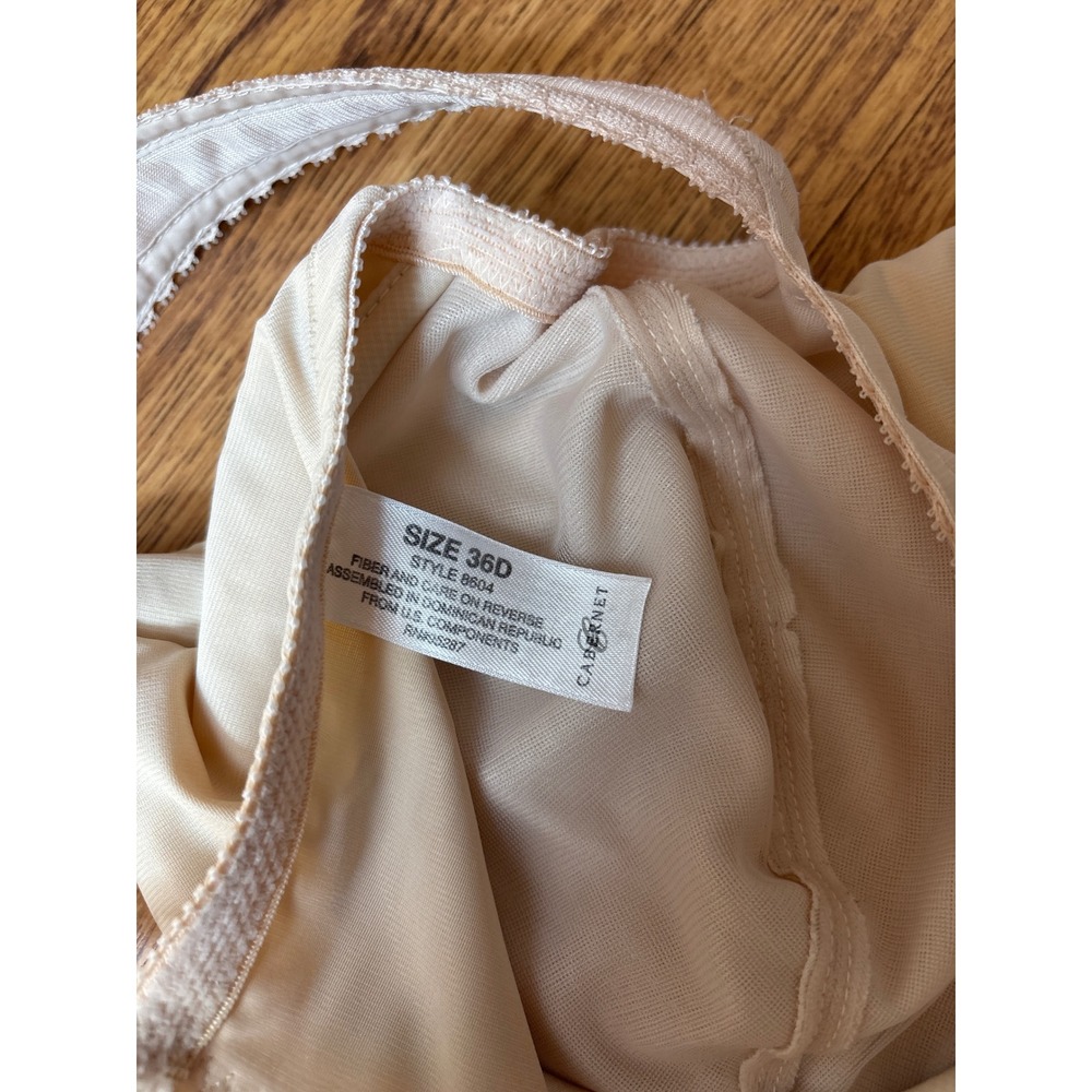Cabernet Women Beige Full Body Shapewear Underwire Bra Style 8604 Size 36D - Picture 5 of 6